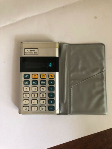 Vintage Canon Palmtronic Ld-8ms Calculator With Case Works Great