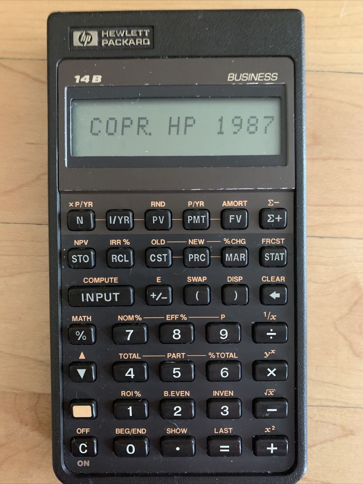 Rare Hewlett-packard Hp-14b Business Calculator Made In Usa Hp 14b Vintage