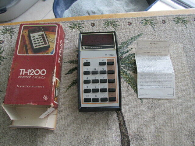 Vintage Texas Instruments Ti-1200 Electronic Calculator