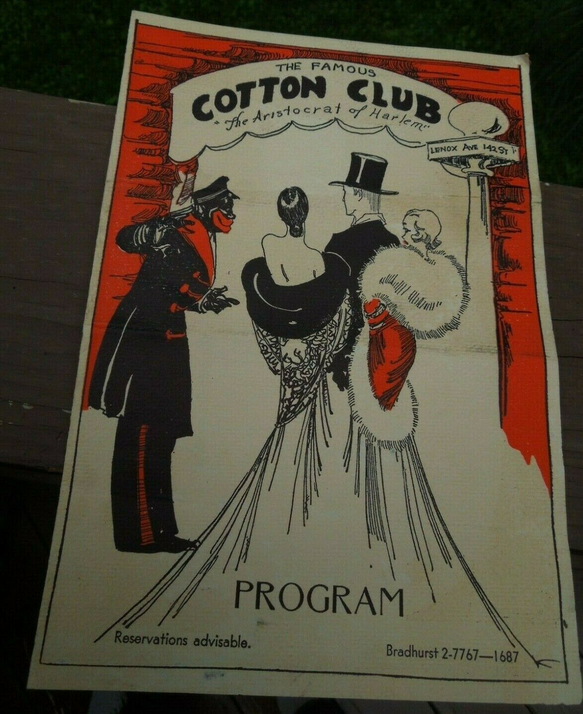 Original Program Of The Famous Cotton Club Harlem Nyc Cab Calloway Orchestra