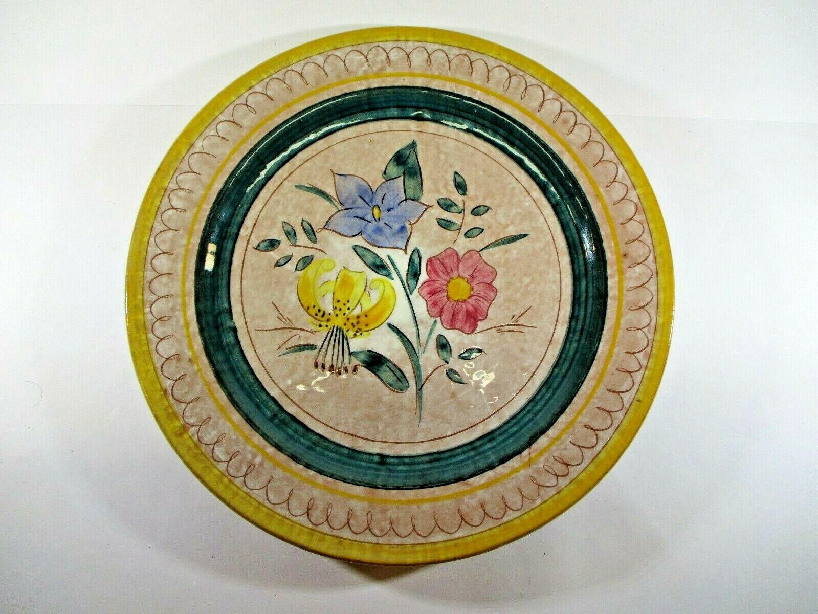 Stangl Pottery "terra Rose Garden Flower" Chop Plate 12 1/2 Inch Diameter Nj Usa