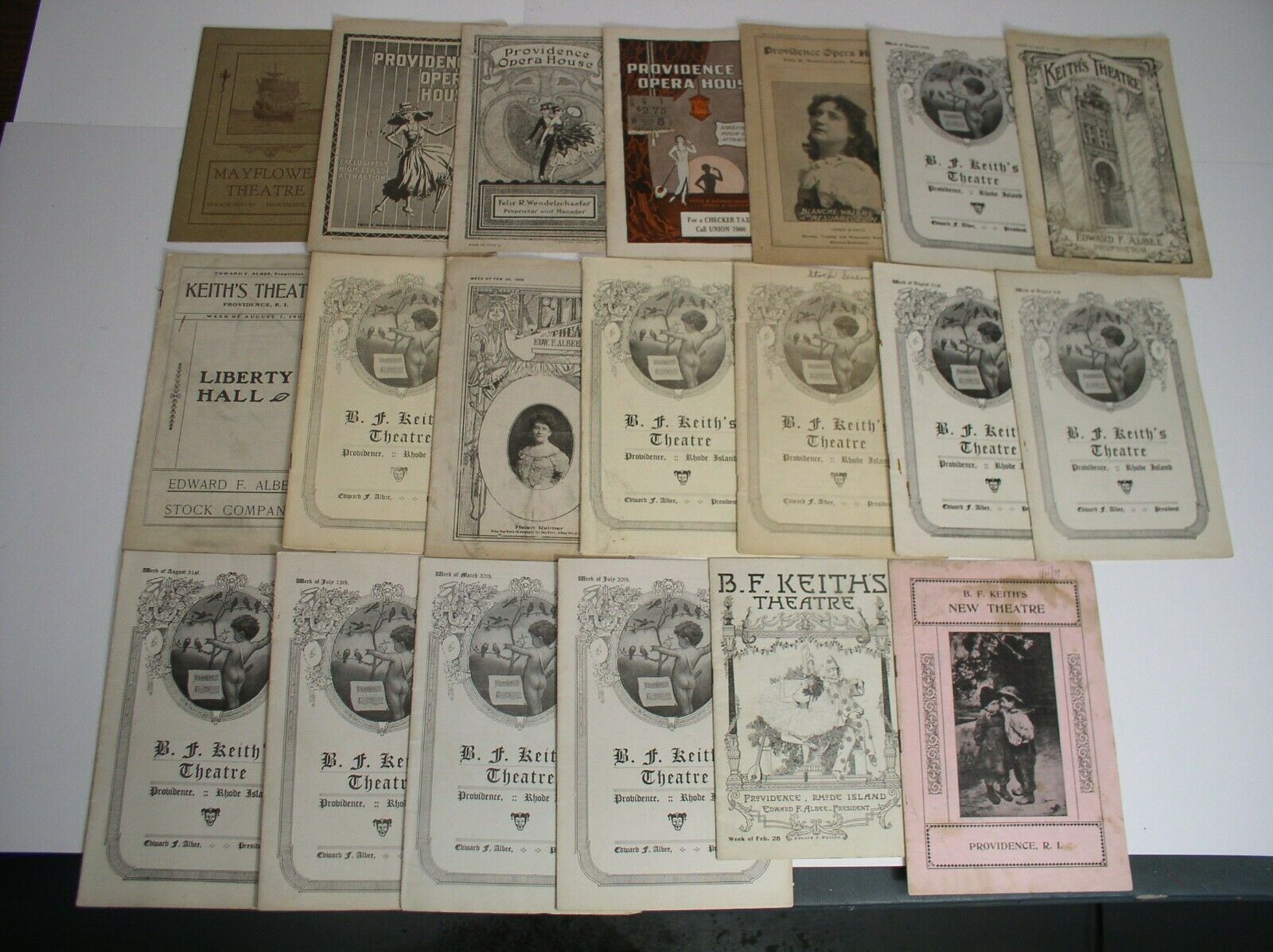 Vintage Theatre Programs 1899-1926 Providence Opera House Keith's Rhode Island