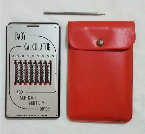 Vintage Baby Calculator + Stylus Made In Huntingdon Valley Pa