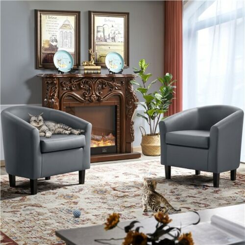 Accent Arm Chair Barrel Tub Chair Contemporary Style For Living Room Bedroom