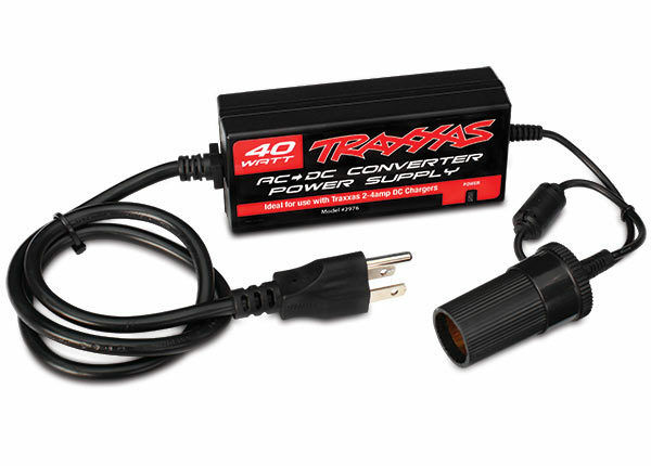 Traxxas 2976 Ac Battery Charger Power Supply For 2-4 Amp Id Dc Quick Chargers
