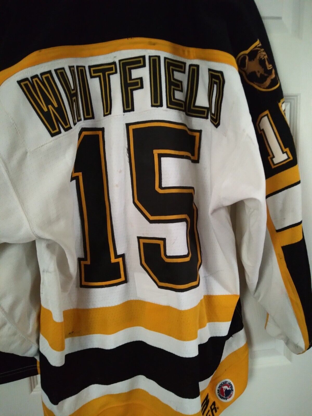 Whitfield Providence Bruins Game Worn Bauer Hockey Jersey Ahl Size 52 #15